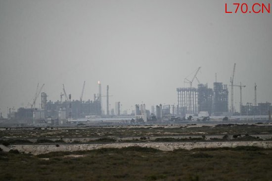 卡塔尔拉斯拉凡工业城内的卡塔尔能源公司运营设施。