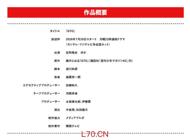 经典日剧《麻辣教师GTO》拍新版 7月20日播出