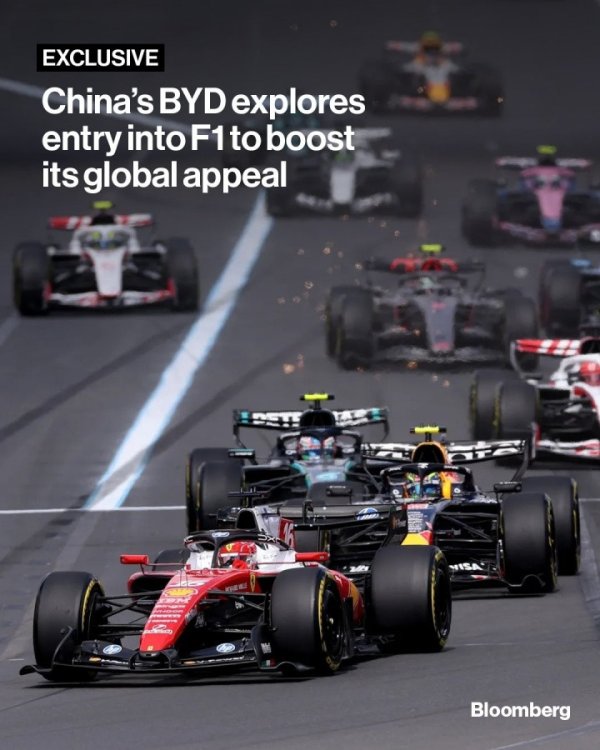 每赛季成本5亿刀! 彭博社: 比亚迪正考虑进军F1! 自建车队或收购