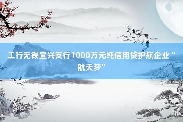工行无锡宜兴支行1000万元纯信用贷护航企业“航天梦”