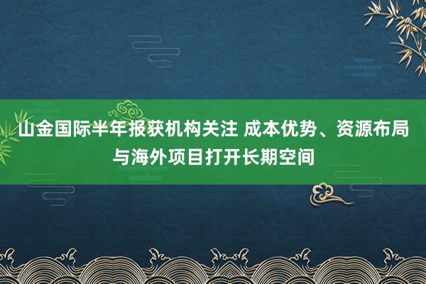 山金国际半年报获机构关注 成本优势、资源布局与海外项目打开长期空间