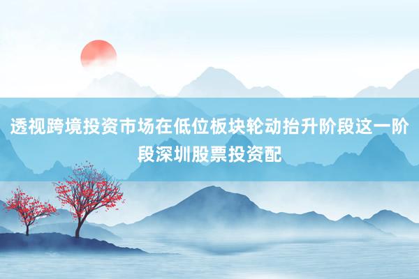 透视跨境投资市场在低位板块轮动抬升阶段这一阶段深圳股票投资配